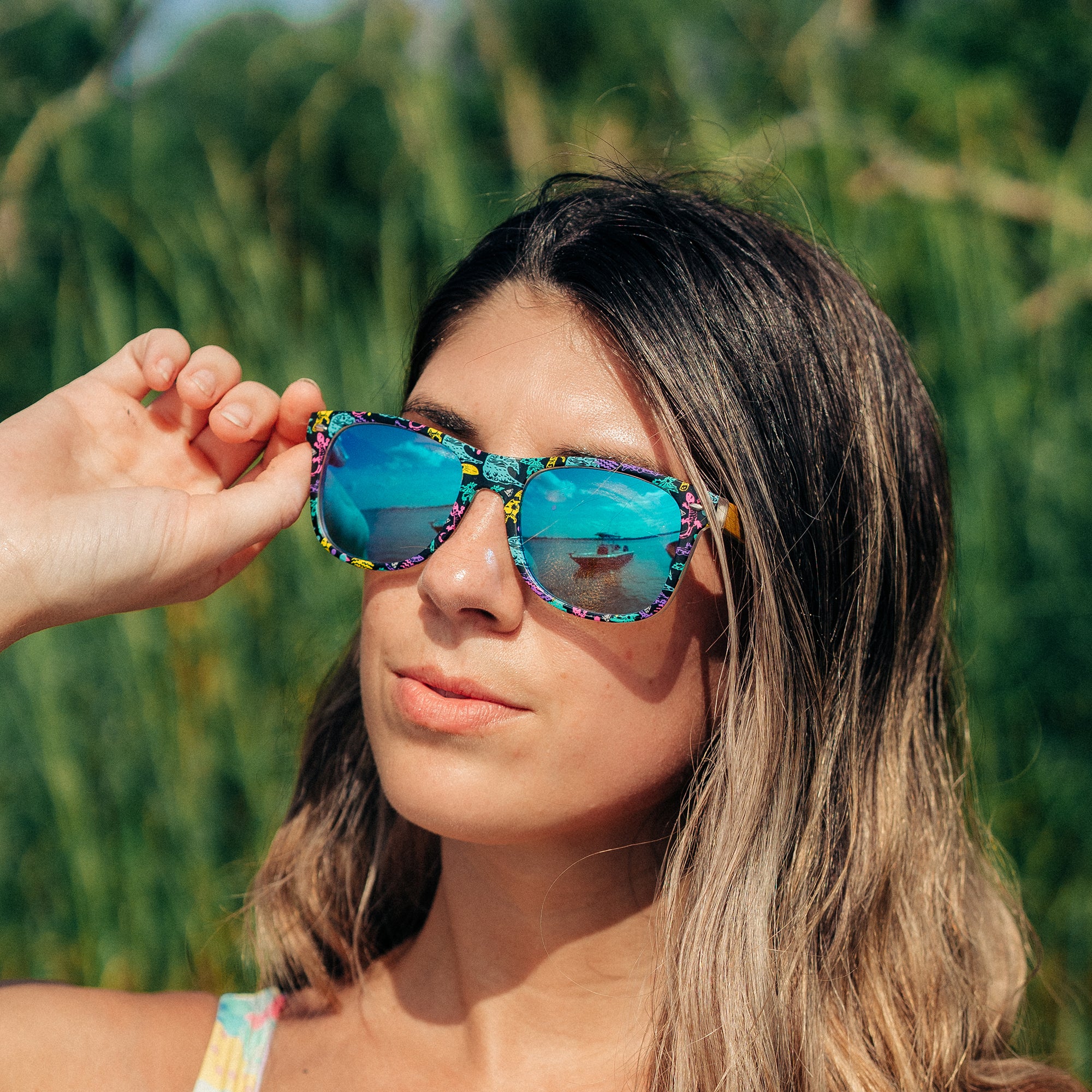 Retro Beach - Wood Shades - B Fresh Gear