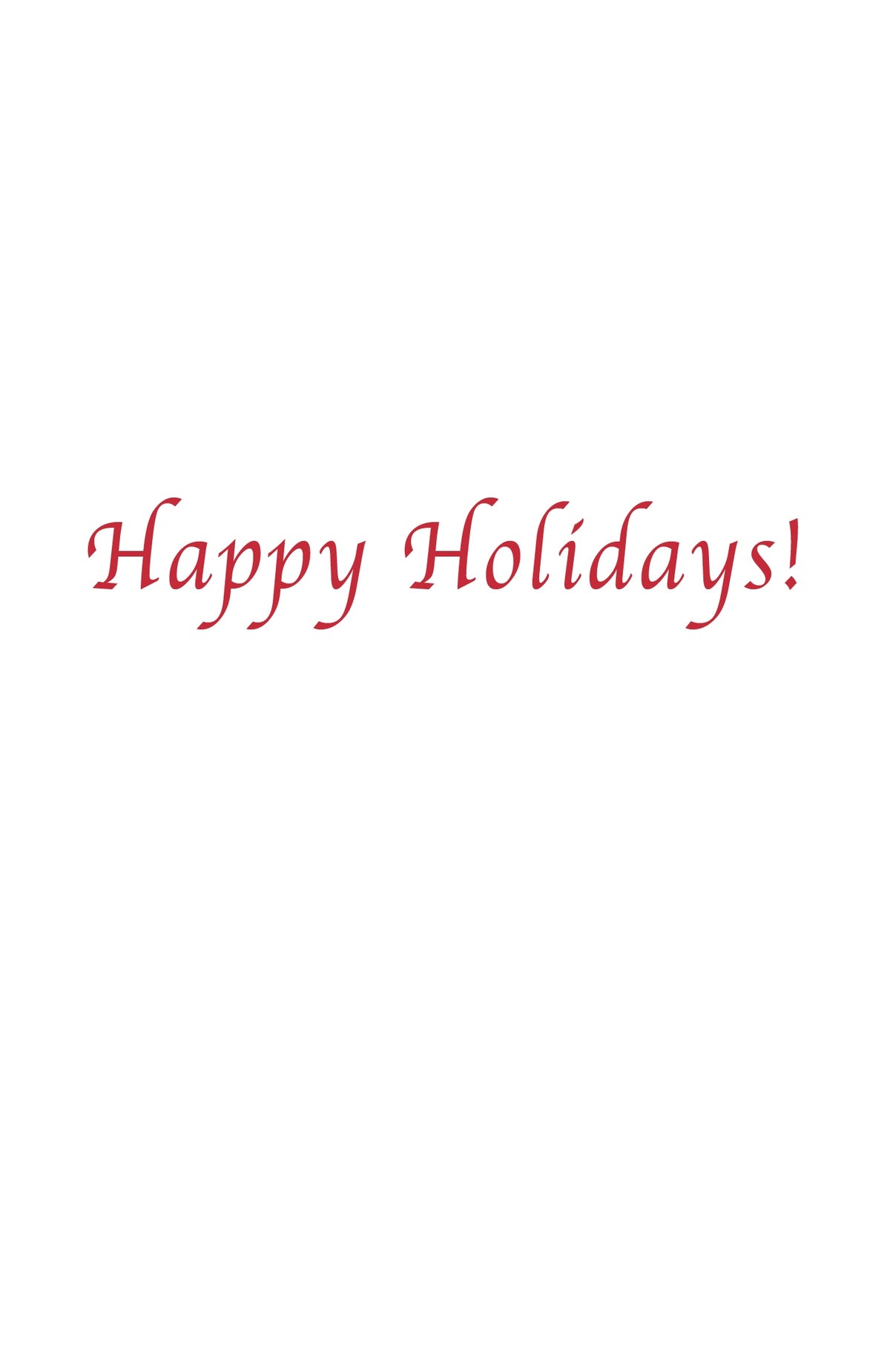 happy holidays greeting card