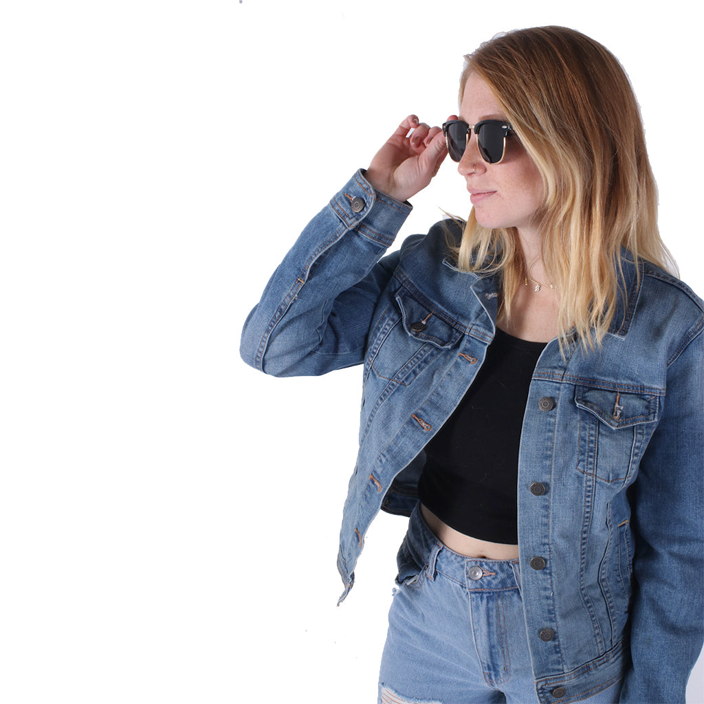 Sunny Sides Black - Vintage Wooden Sunglasses - B Fresh