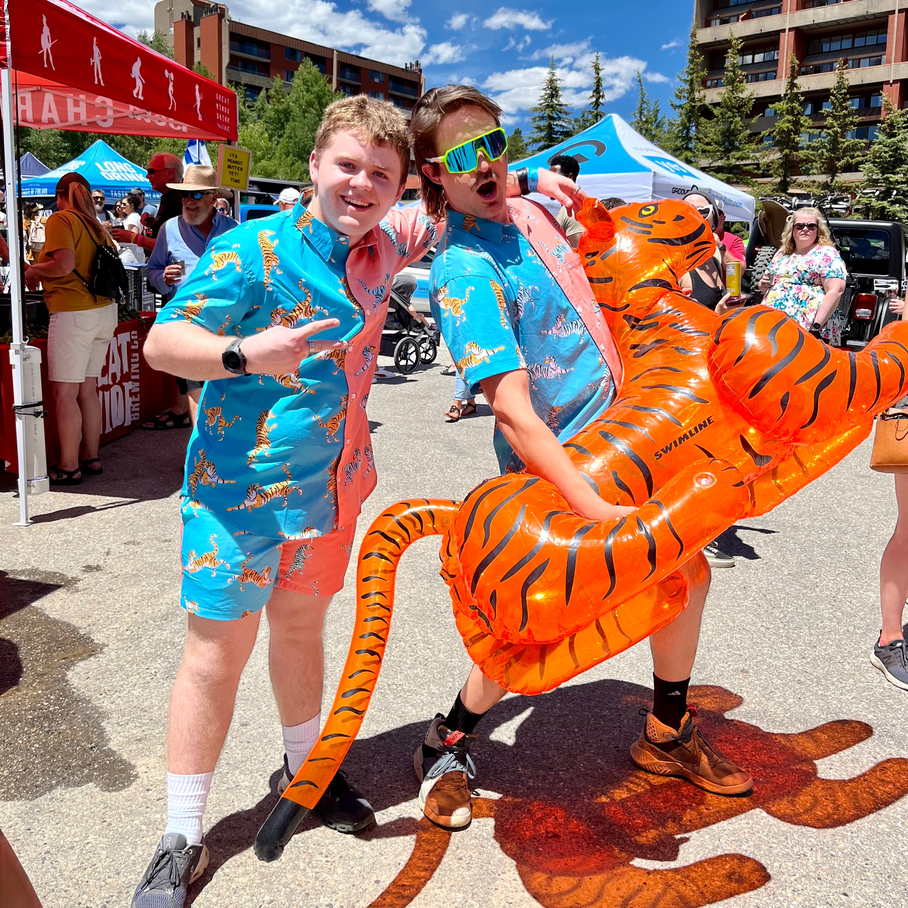pizza tiger outfit party outfit matching shirt and shorts