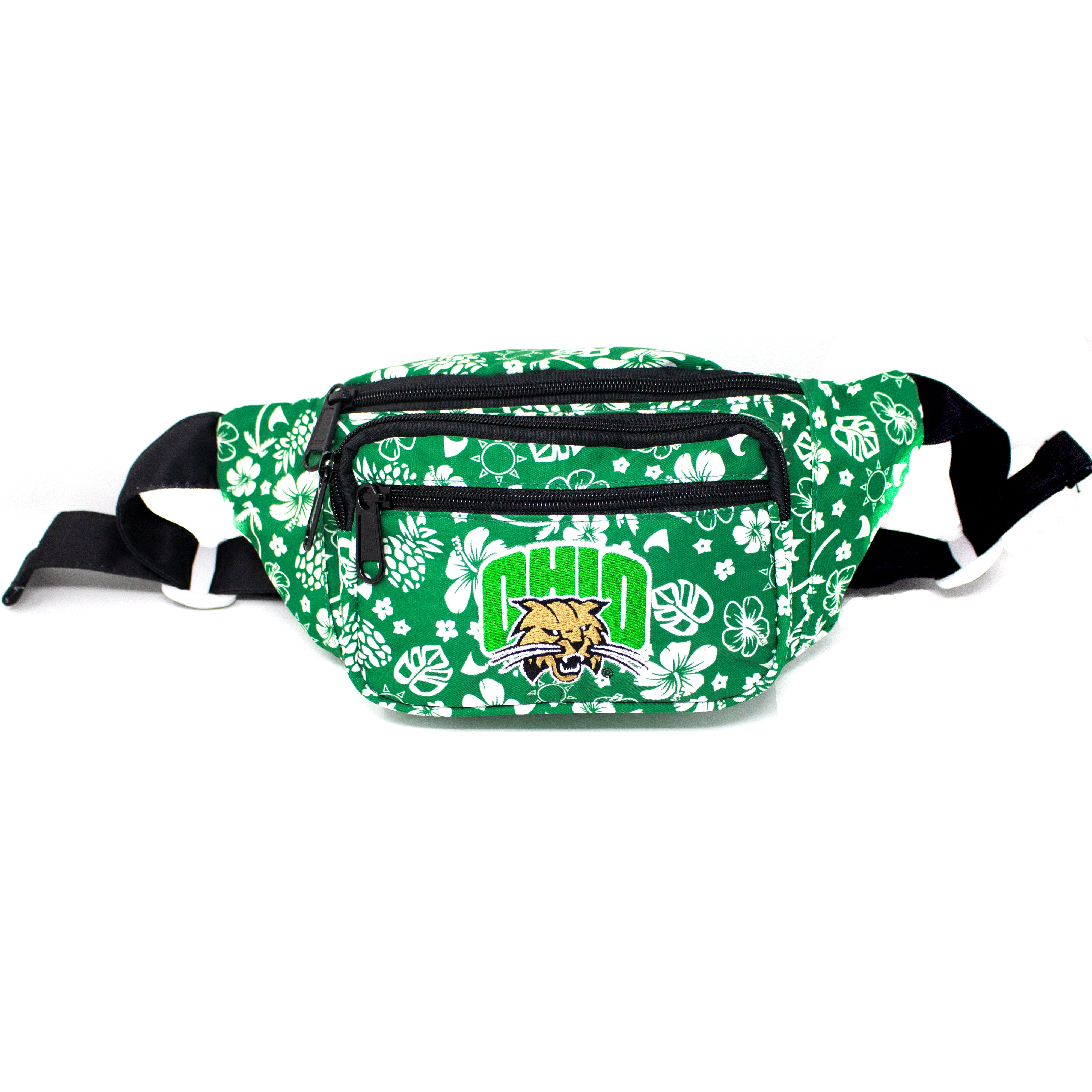 B Fresh Gear Ohio University Fanny Pack B Fresh Bobcats Green Floral Hawaiian