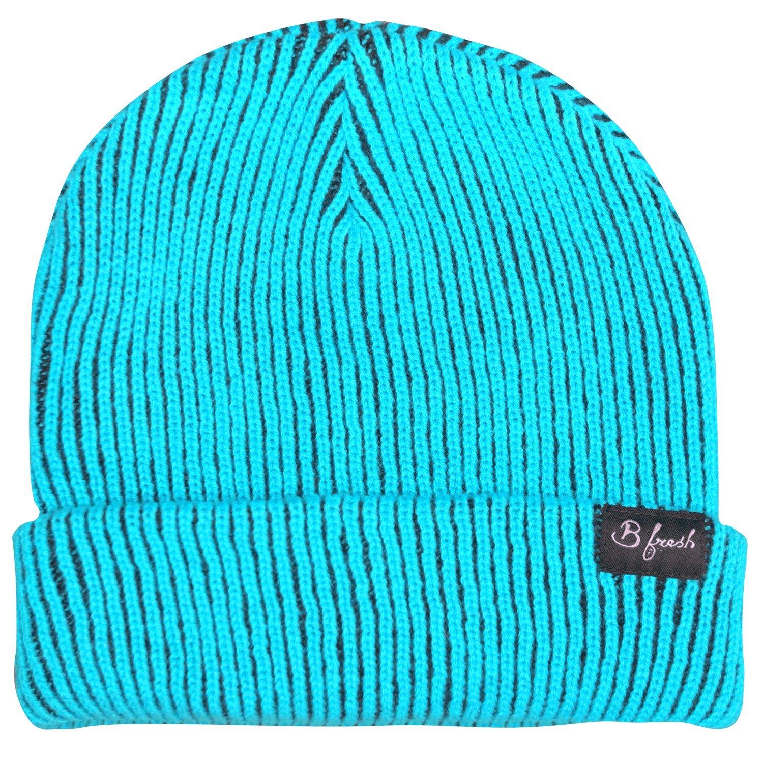 The Mickey Blue 90s Two Tone Ski Winter Beanie Stocking Cap. B Fresh Gear.