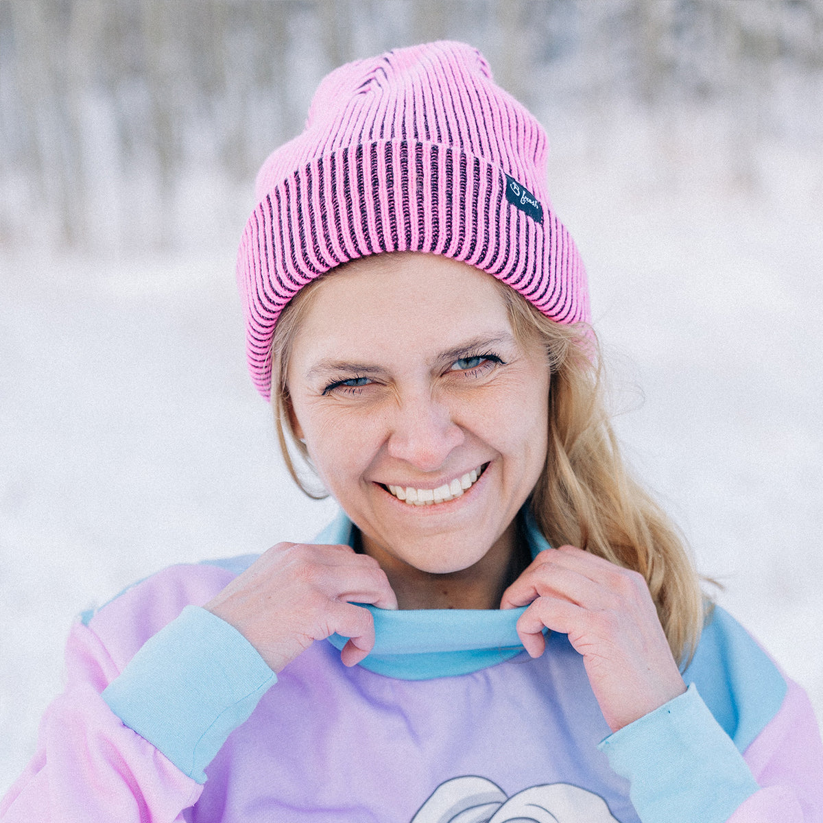 Neon pink outlet beanie