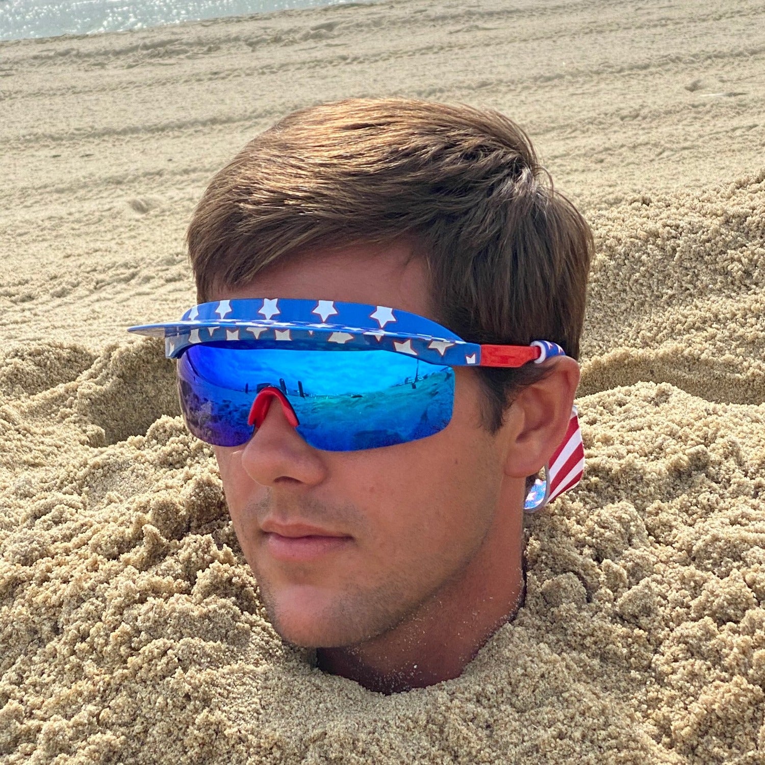 Presidential Party Visor Shades - Star Spangled Drip - B Fresh Gear