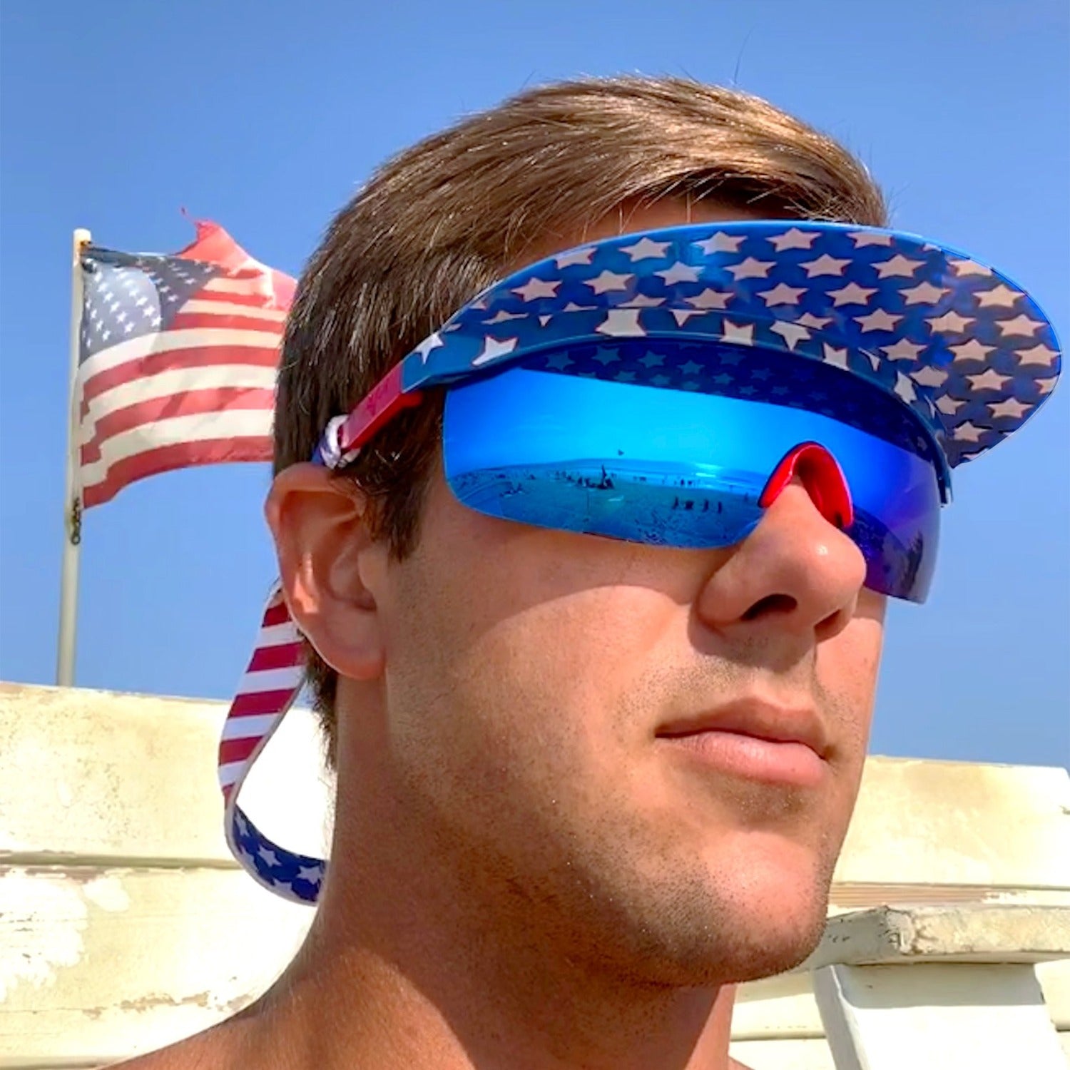 Presidential Party Visor Shades - Star Spangled Drip - B Fresh Gear
