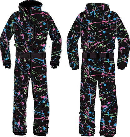 Splatter Black - Snow Suit - XS