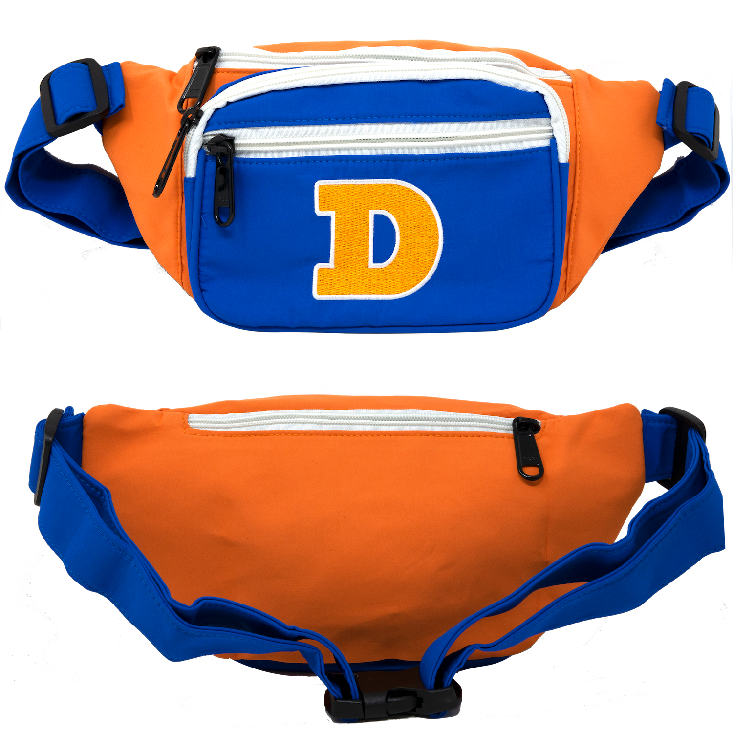 Mile High Salute Fanny Pack - Retro throwback vintage denver football fanny pack. Blue orange white game day broncos throwback mile high salute bum bag fanny pack. B Fresh Gear