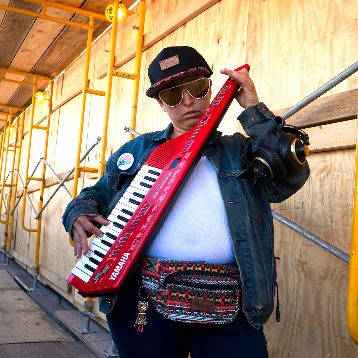 Tribe Called B Fresh Hat - Tribal Print Flat Bill Hat - B Fresh