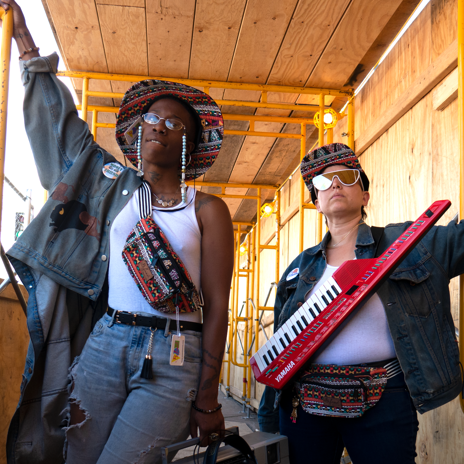 Tribe Called B Fresh Hat - Tribal Print Flat Bill Hat - B Fresh