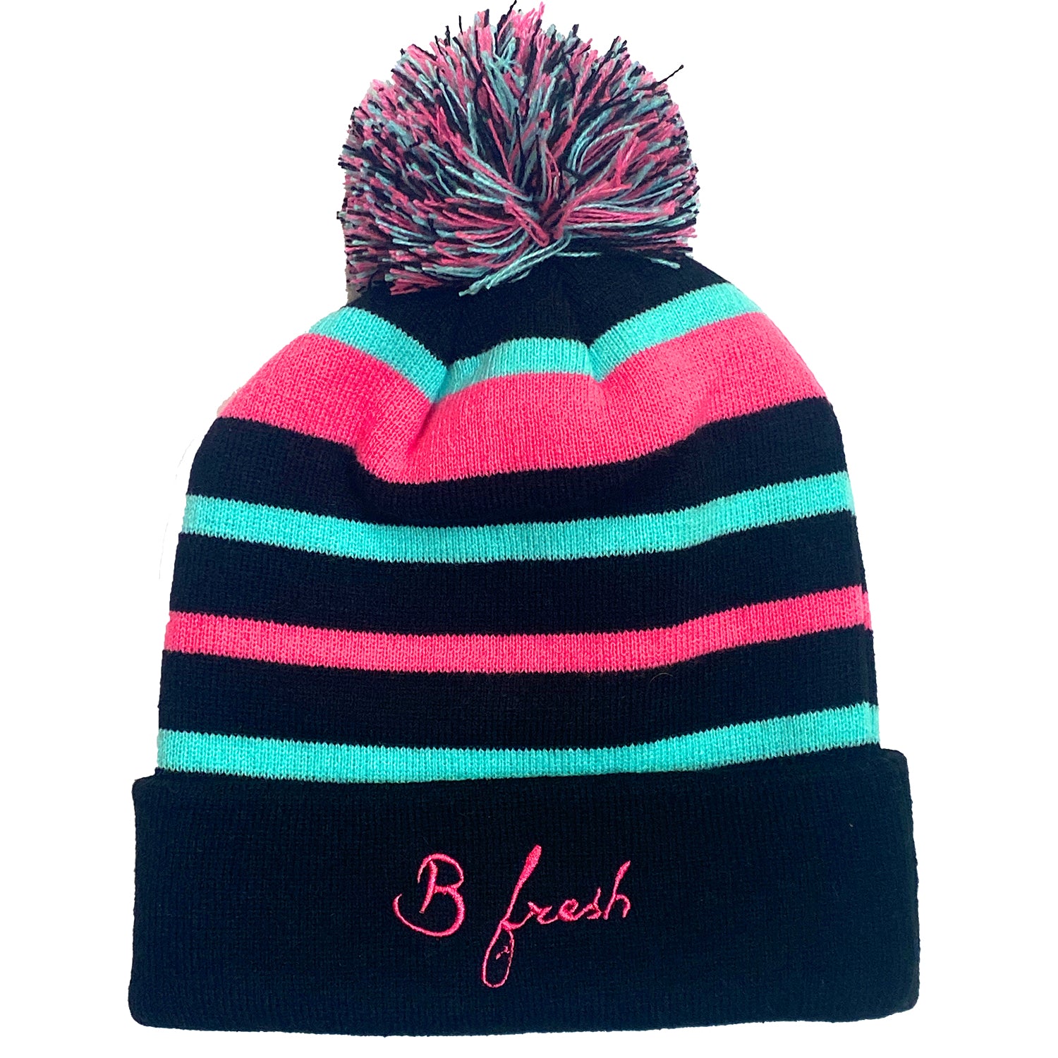 Vapor Wave Pom Top - Beanie - B Fresh Gear