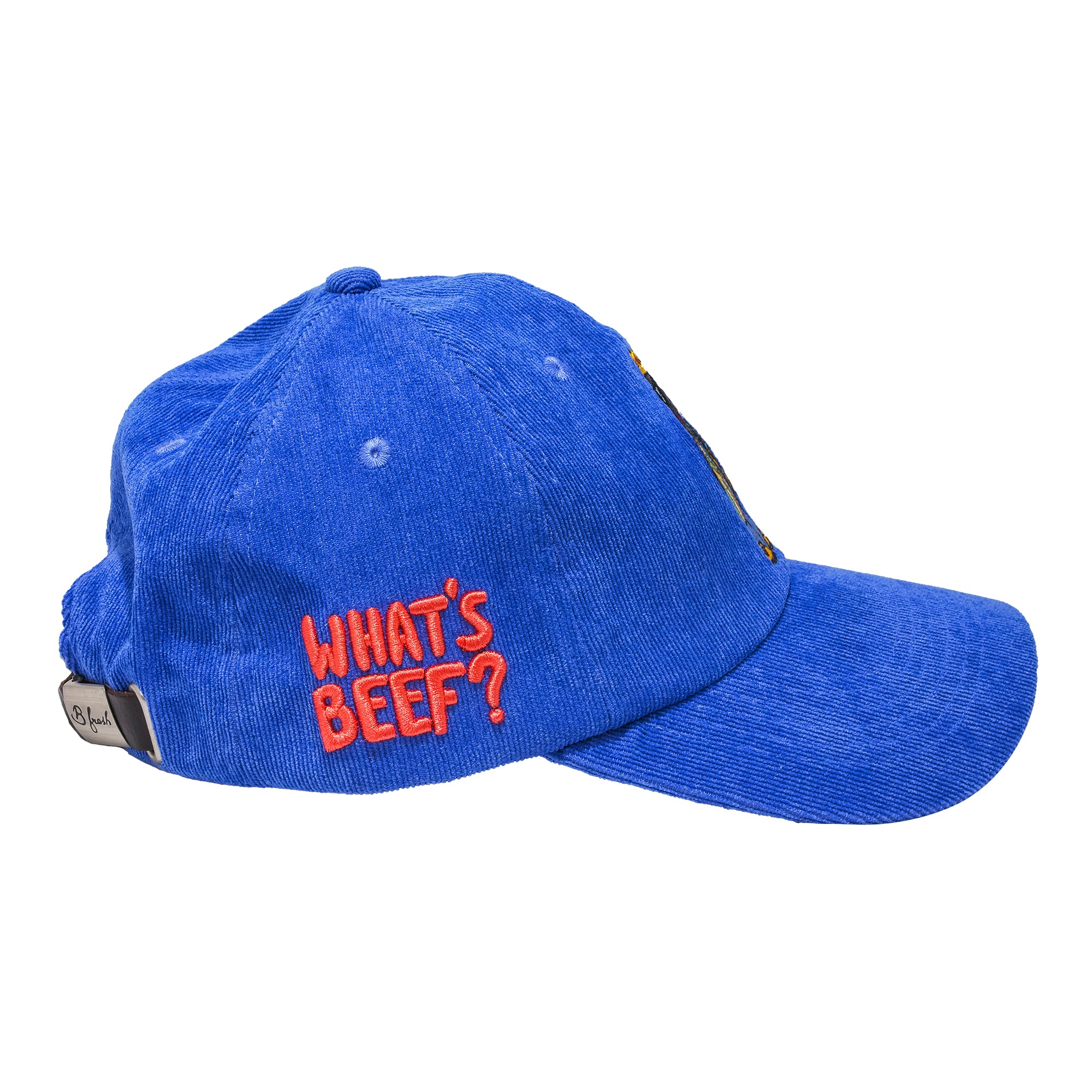 Biggie Whats Beef Dad Hat - Retro Coogi 80s 90s Biggie Smalls Corduroy Dad Hat. B Fresh Gear.