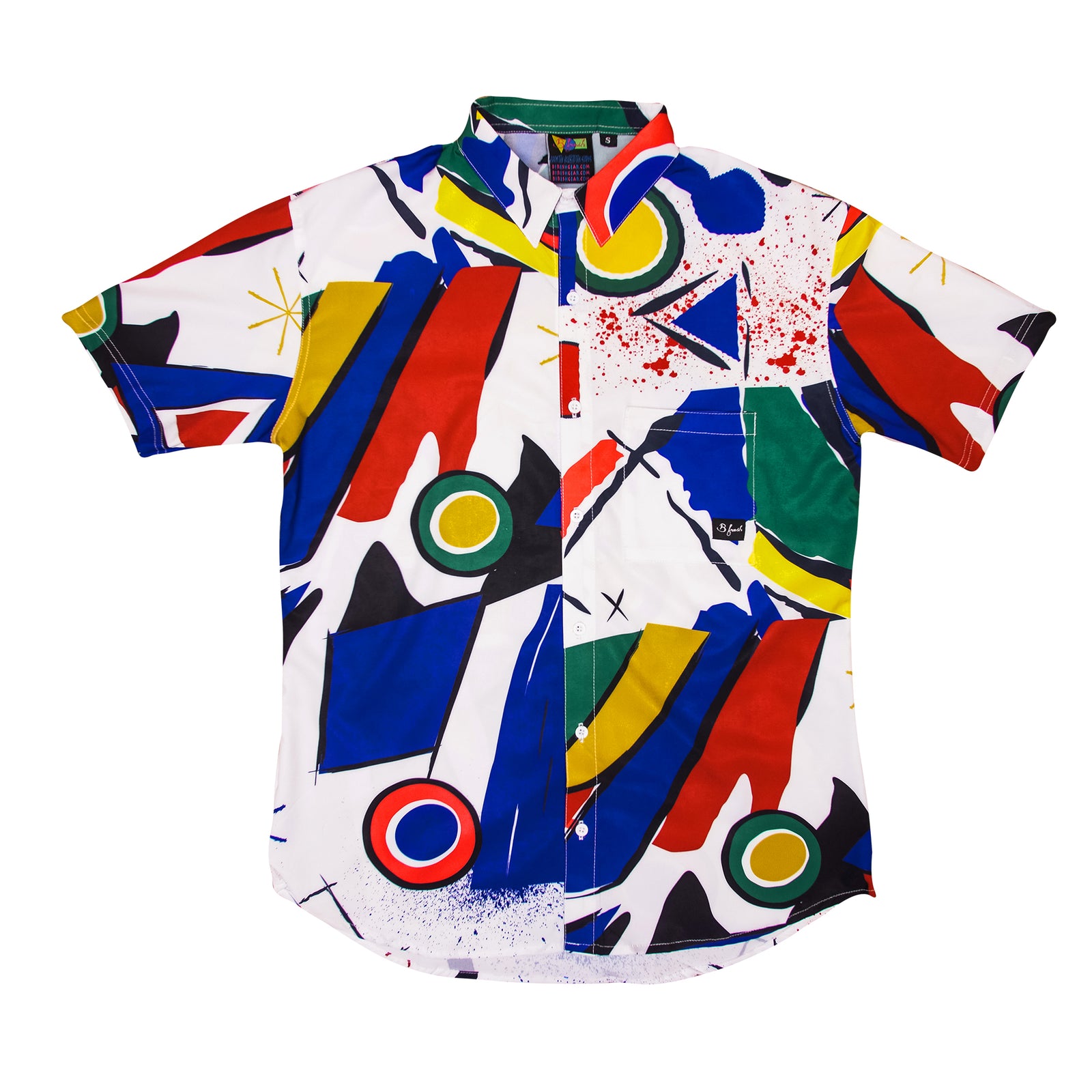 F Golf 4 Way Stretch Button Down 90s Shirt. John Daly Shooter McGavin Happy Gilmore Red Blue Yellow Vintage Design Shirt. B Fresh Gear.