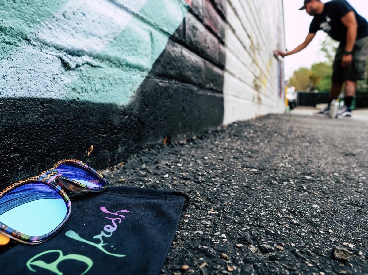 Honey Drippers - Wooden Sunglasses - Colored Skateboard - B Fresh