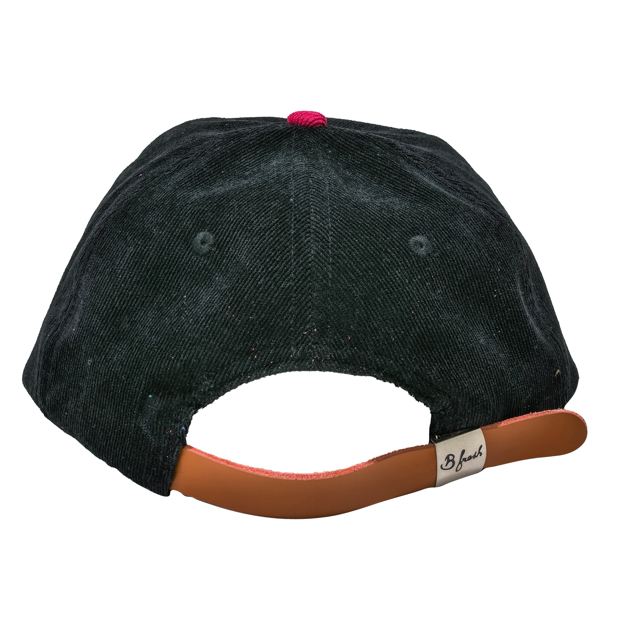 Throwback Chicago Bulls hat with pleather strapback. 