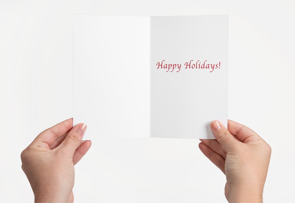 happy holidays greeting card by b fresh
