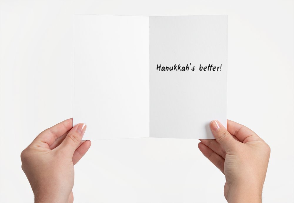 hanukkahs better greeting card