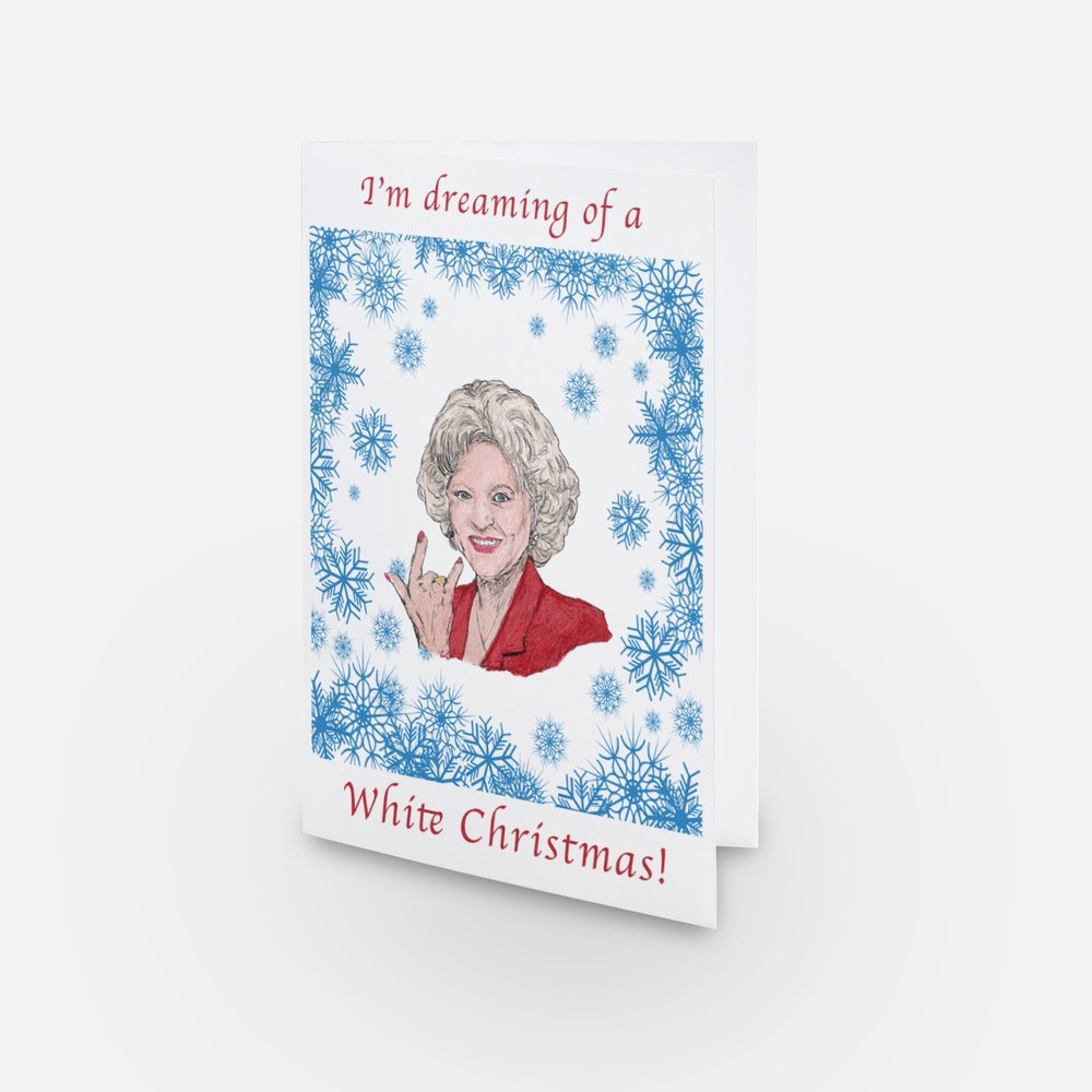 betty white xmas card betty white Christmas greeting card